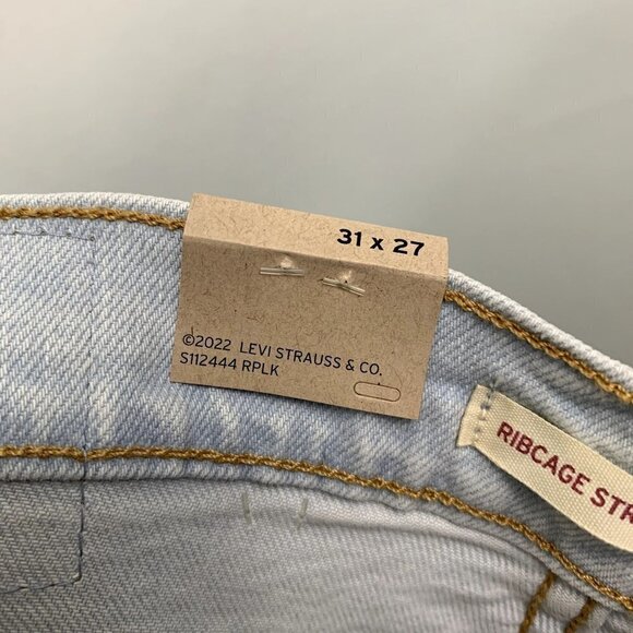 NWT Levi's® Premium RIBCAGE STRAIGHT ANKLE WOMEN'S JEANS Light Wash 31 x 27 - Picture 14 of 16